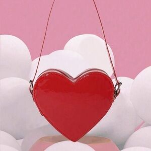 Red Heart-Shaped Purse